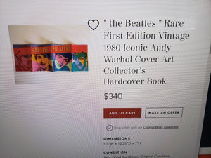 THE BEATLES BOOK with LIMITED EDITION ANDY WARHOL POSTER