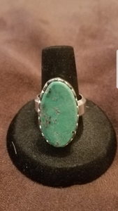 "THE GREEN OCEAN" TURQUOISE, STERLING SILVER and COPPER RING