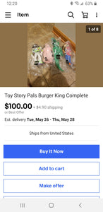1995  Burger King Toy Story Pals