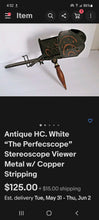 HC. WHITE "THE PERFECSCOPE" STEROSCOPE WITH 42 CARDS
